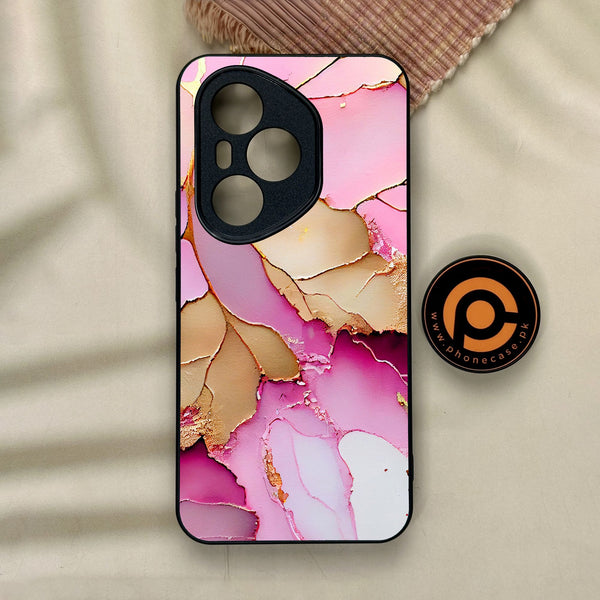 Honor 400 Pro - Pink Marble 2.0 Design 4 - Premium Metal Printed Soft Bumper Shock Proof Case