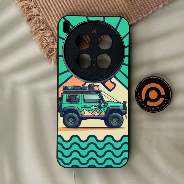 Vivo X300 Pro - Suzuki Jimny Design - Premium Metal Printed Soft Bumper Shock Proof Case