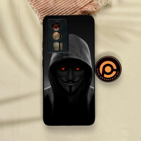 Xiaomi Redmi K60 Pro - Anonymous 2.0 Design 4 - Premium Metal Printed Soft Bumper Shock Proof Case