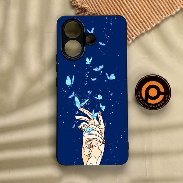 Vivo V60 Lite  - Butterflies Design 2 - Premium Metal Printed Soft Bumper Shock Proof Case