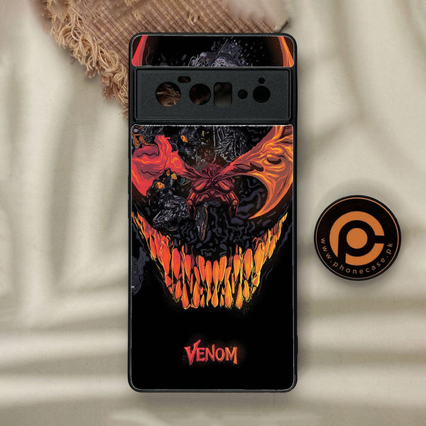 Google Pixel 6 Pro - Venom Case - Premium Metal Printed Soft Bumper Shock Proof Case