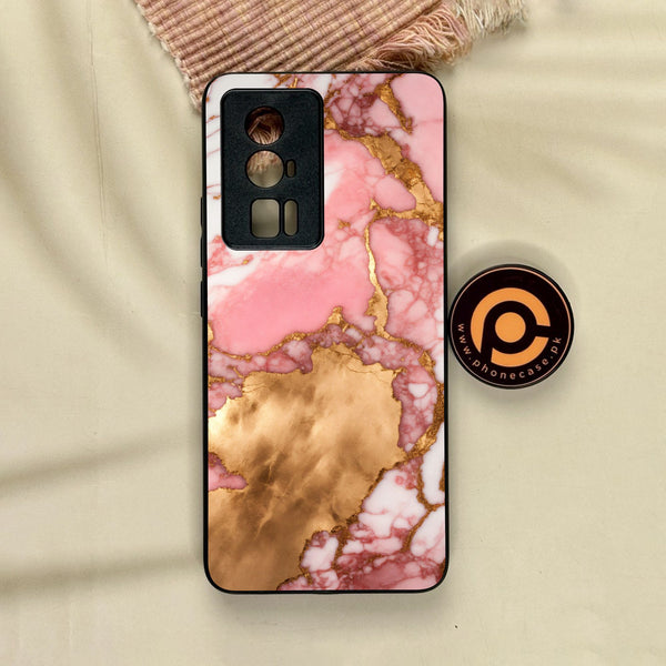 Xiaomi Redmi K60 Pro - Pink Marble 2.0 Design 7 - Premium Metal Printed Soft Bumper Shock Proof Case