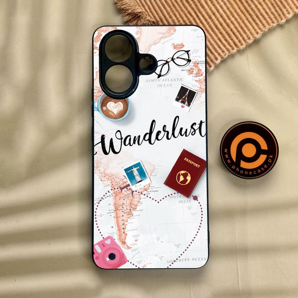 Vivo V60 Lite  - World Journey - Premium Metal Printed Soft Bumper Shock Proof Case