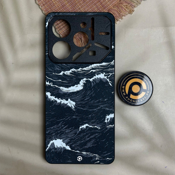 Tecno Pova 6 Neo - Classic Weave Design 16 - Premium Metal Printed Soft Bumper Shock Proof Case