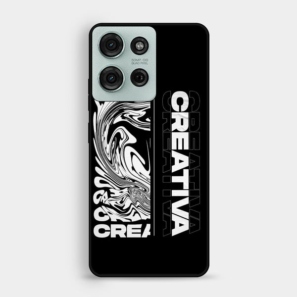 Motorola Moto G75 - Creative - Premium Metal Printed Soft Bumper Shock Proof Case