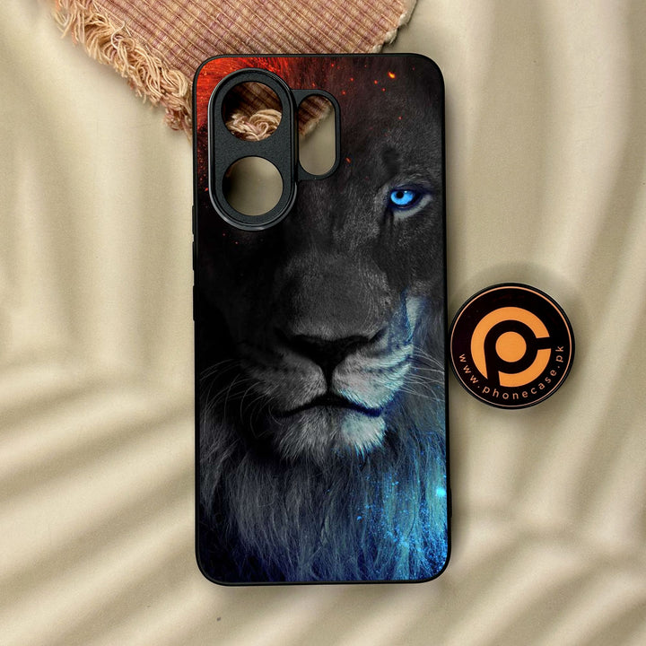 Vivo V60 - Tiger Design 4 - Premium Metal Printed Soft Bumper Shock Proof Case