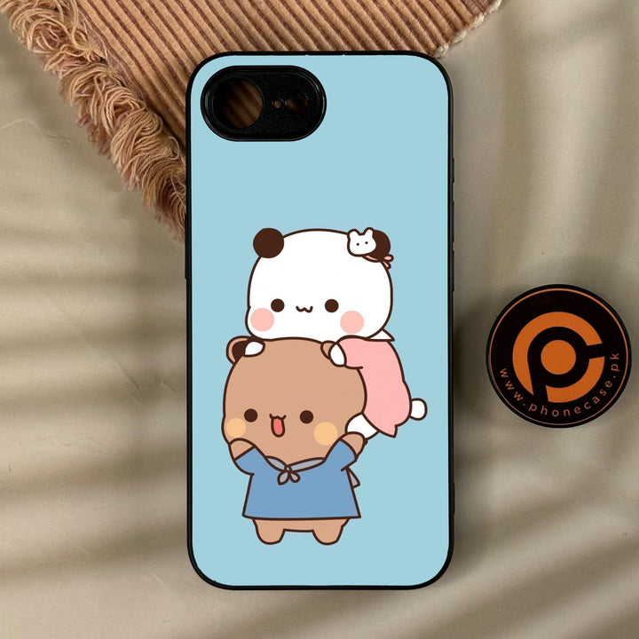 iPhone 17e - Cute Bubu Dudu Design 5 - Premium Metal Printed Soft Bumper Shock Proof Case