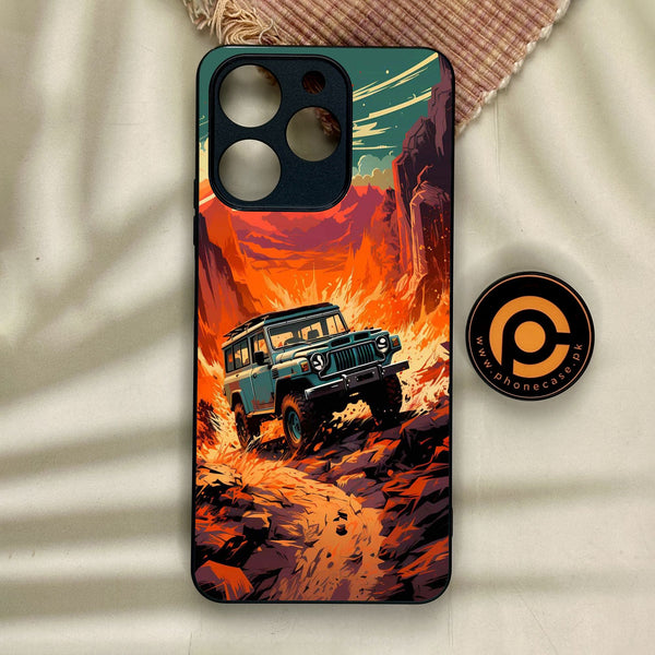 Realme Note 70 - Jeep Offroad - Premium Metal Printed Soft Bumper Shock Proof Case