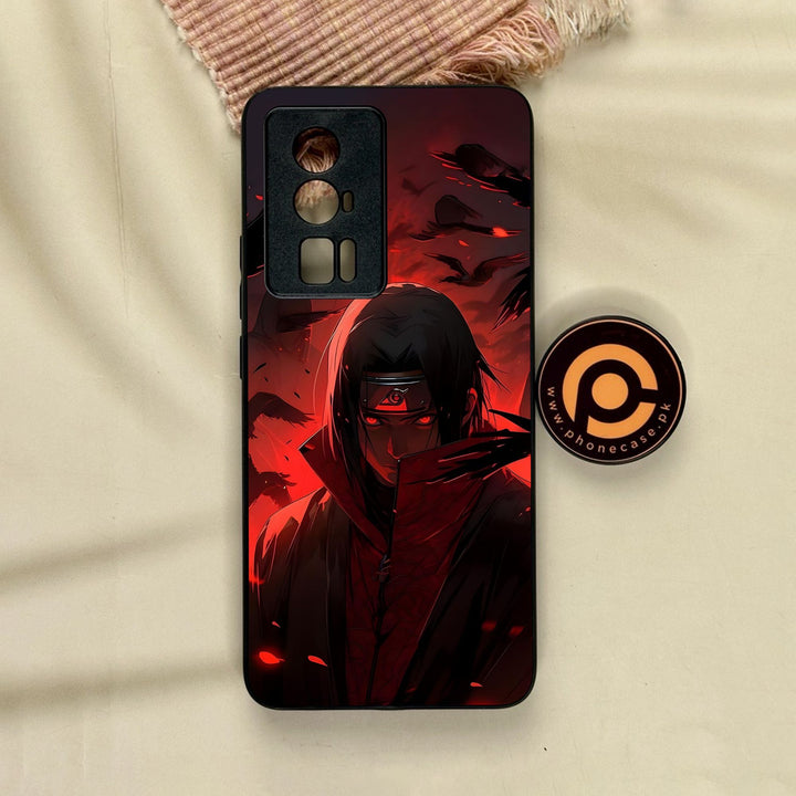 Xiaomi Poco F5 Pro - Red Rings Itachi - Premium Metal Printed Soft Bumper Shock Proof Case