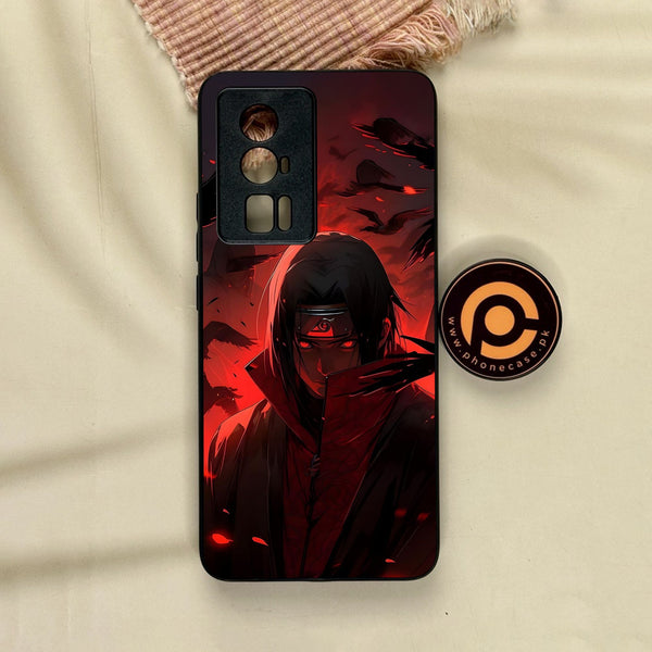 Xiaomi Redmi K60 Pro - Red Rings Itachi - Premium Metal Printed Soft Bumper Shock Proof Case