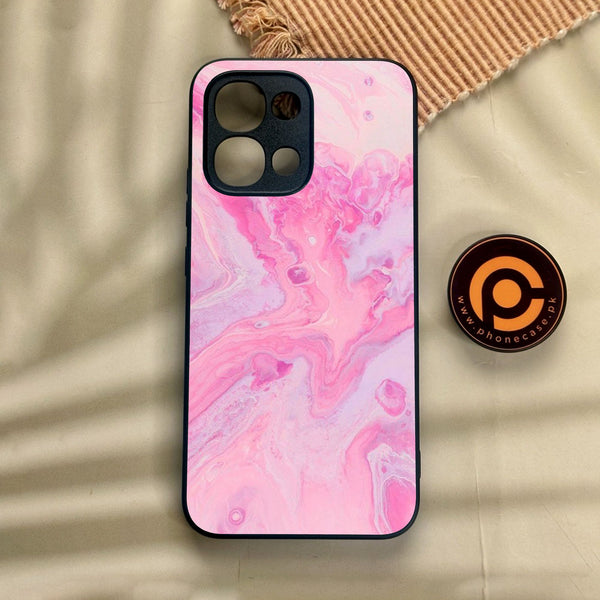 Oppo A6 Pro - Pink Design 6 - Premium Metal Printed Soft Bumper Shock Proof Case