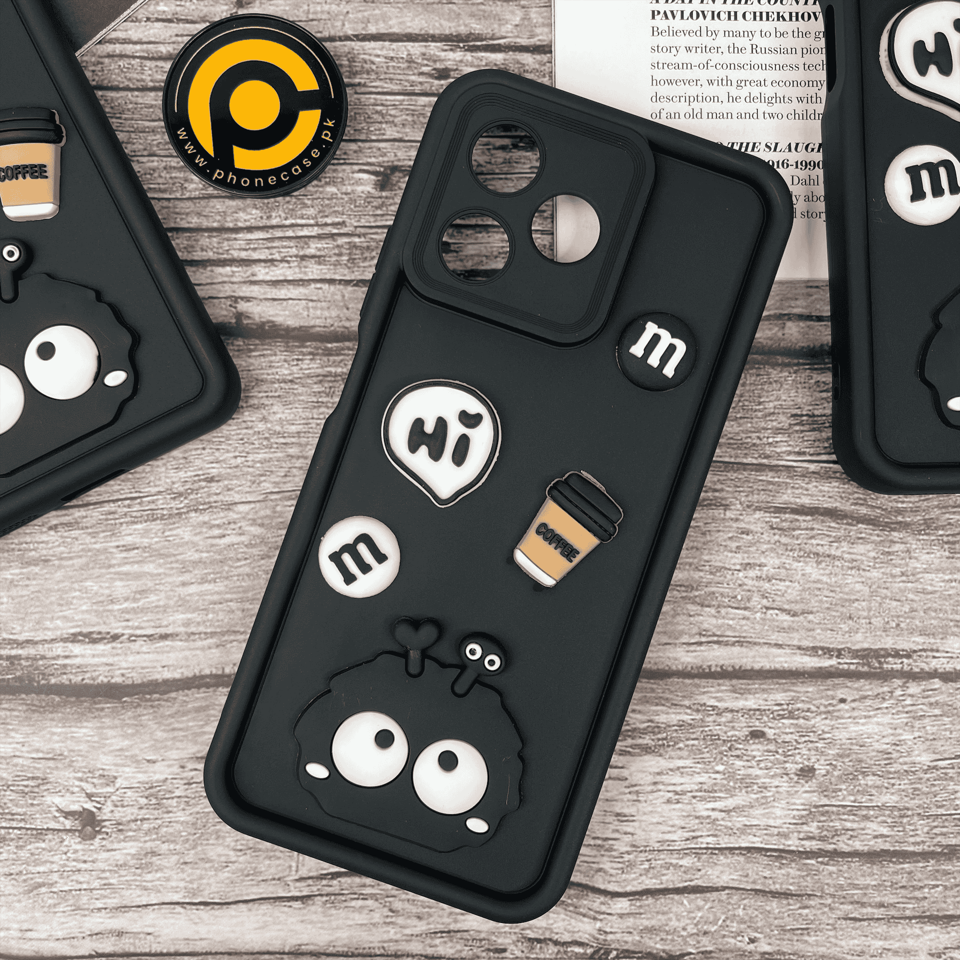 Realme Note 50 Cute 3D Briquette m&m icons Liquid silicon Case