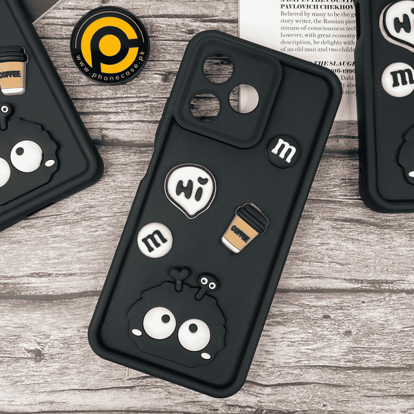 Realme Note 50 Cute 3D Briquette m&m icons Liquid silicon Case