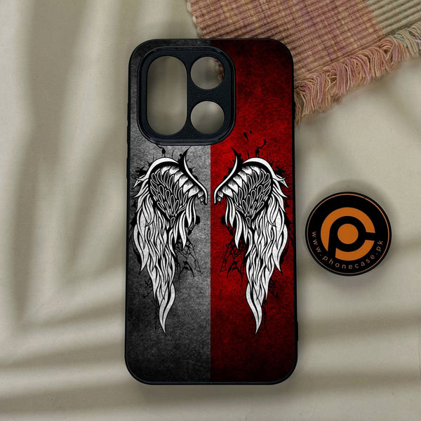 OnePlus 15 - Angel Wings Design 2 - Premium Metal Printed Soft Bumper Shock Proof Case