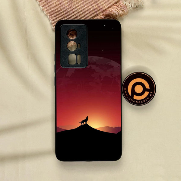 Xiaomi Redmi K60 Pro - Wolf Design 4 - Premium Metal Printed Soft Bumper Shock Proof Case