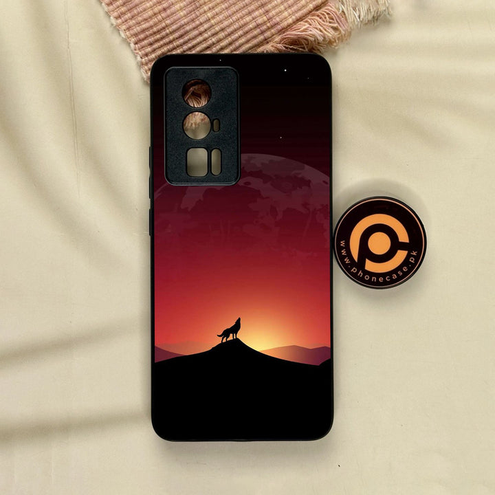Xiaomi Redmi K60 Pro - Wolf Design 4 - Premium Metal Printed Soft Bumper Shock Proof Case