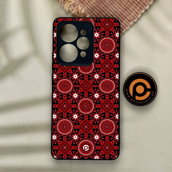 Realme 15 - Ajrak Design 6 - Premium Metal Printed Soft Bumper Shock Proof Case