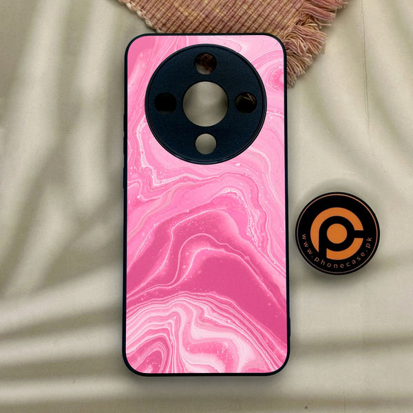 Honor x9d - Pink Design 3 - Premium Metal Printed Soft Bumper Shock Proof Case