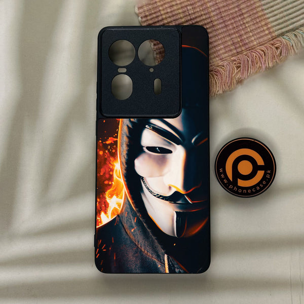 Motorola Edge 50 Ultra - Anonymous 2.0 Design 6 - Premium Metal Printed Soft Bumper Shock Proof Case