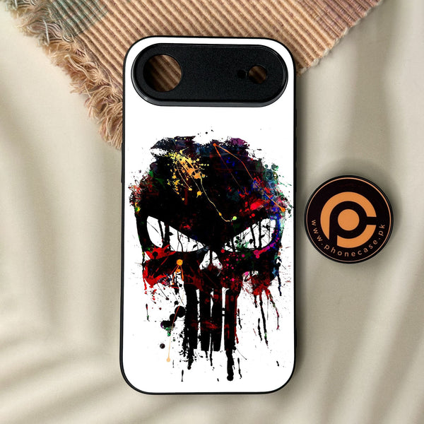 iPhone Air - Punisher Skull Design - Premium Metal Printed Soft Bumper Shock Proof Case