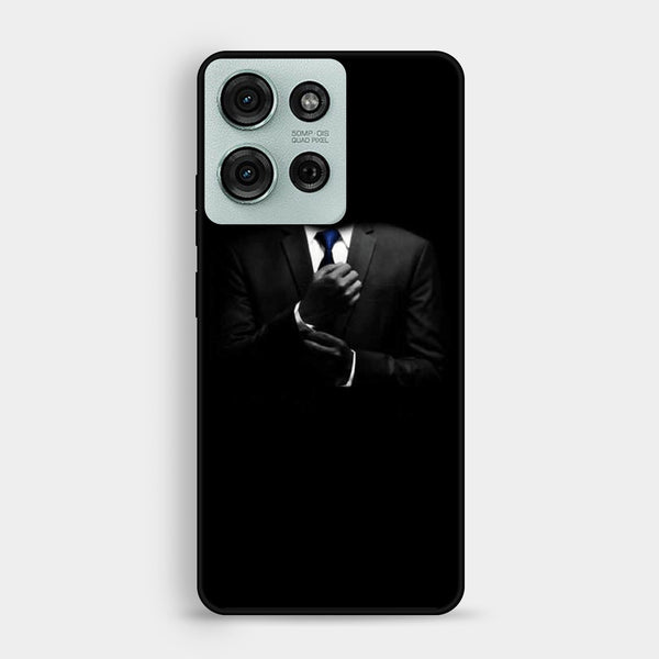 Motorola Moto G75 - Black Art Design 1 - Premium Metal Printed Soft Bumper Shock Proof Case