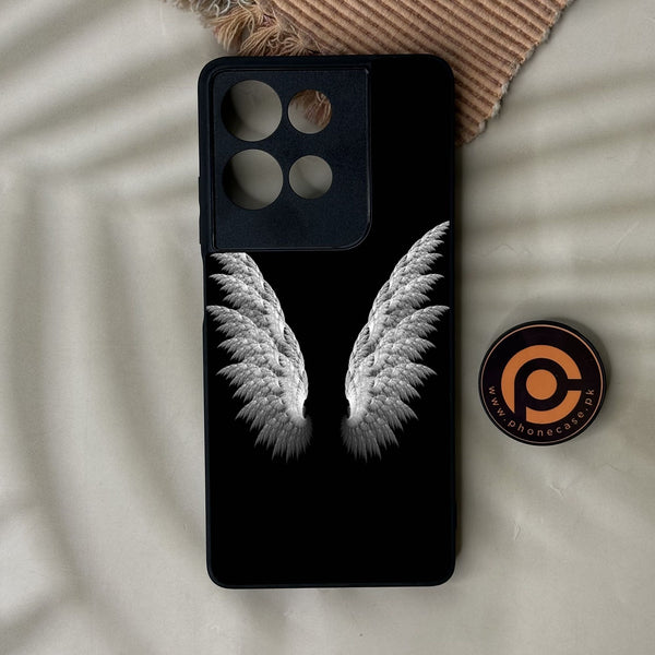Motorola Moto G75 - Angel Wings Design 6 - Premium Metal Printed Soft Bumper Shock Proof Case