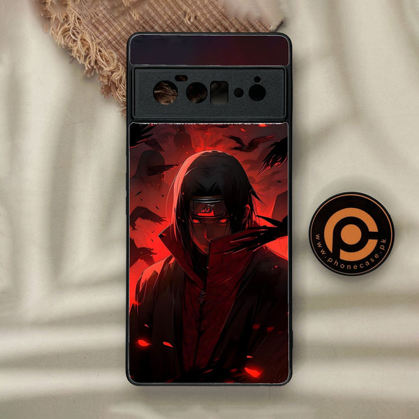 Google Pixel 6 Pro - Red Rings Itachi - Premium Metal Printed Soft Bumper Shock Proof Case