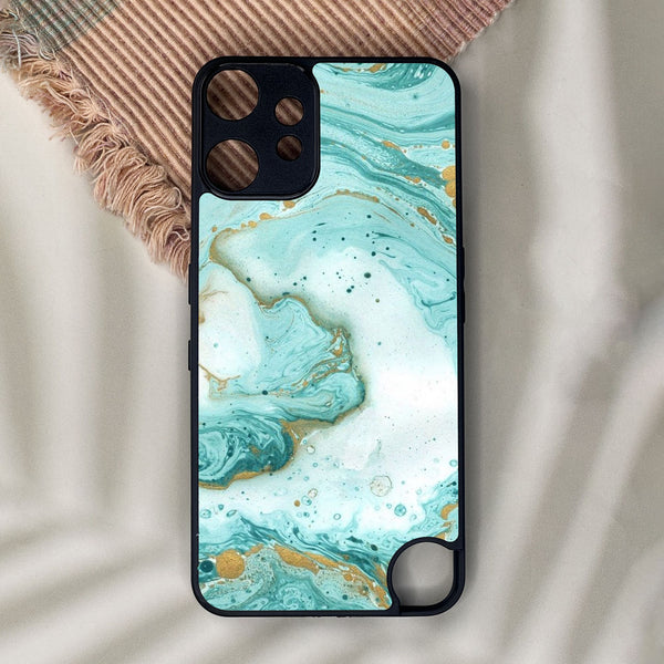 Nothing CMF Phone 2 Pro - Aqua Blue Marble Design - Premium Metal Printed Soft Bumper Shock Proof Case