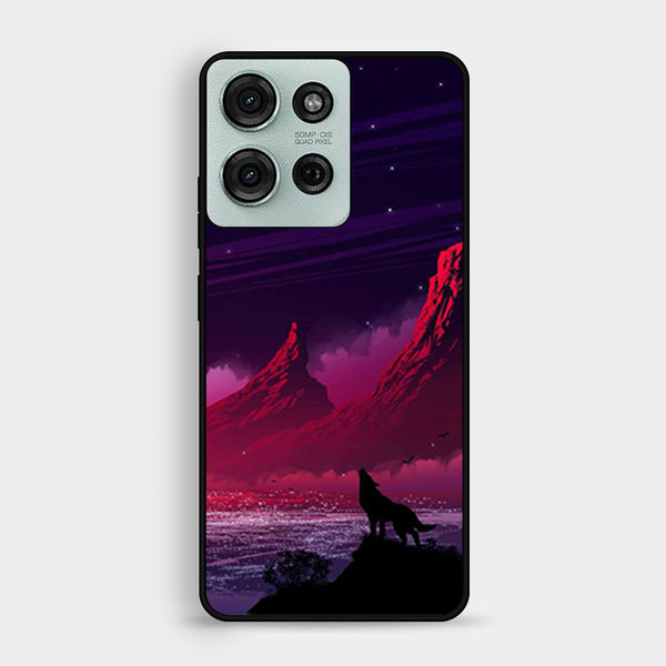 Motorola Moto G75 - Wolf Design 7 - Premium Metal Printed Soft Bumper Shock Proof Case