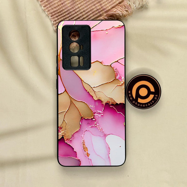 Xiaomi Redmi K60 Pro - Pink Marble 2.0 Design 4 - Premium Metal Printed Soft Bumper Shock Proof Case