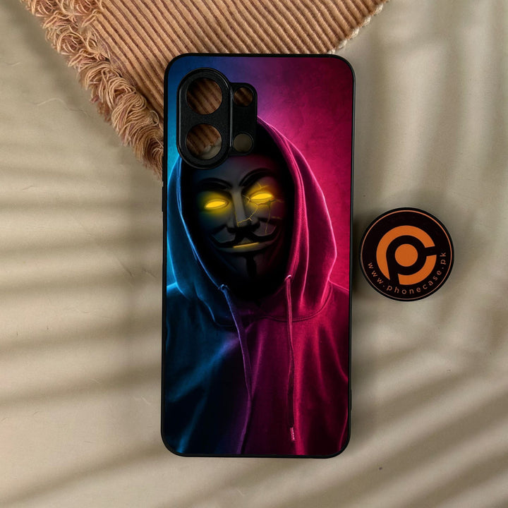 Tecno Spark Go 3 - Anonymous 2.0 Design 2 - Premium Metal Printed Soft Bumper Shock Proof Case