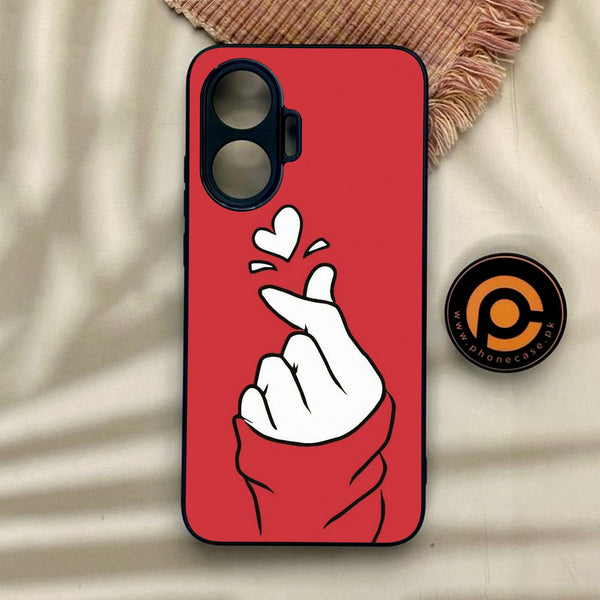 Xiaomi Redmi Turbo 4 Pro - Finger Heart Bts - Premium Metal Printed Soft Bumper Shock Proof Case