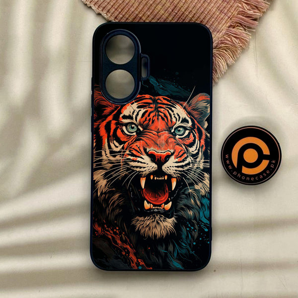 Xiaomi Poco F7 - Tiger 2.0 Design 3 - Premium Metal Printed Soft Bumper Shock Proof Case