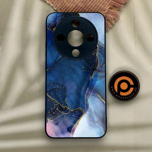 Honor x9d - Blue Marble Design 7 - Premium Metal Printed Soft Bumper Shock Proof Case