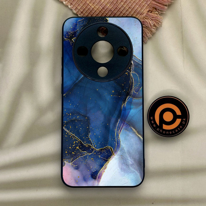 Honor x9d - Blue Marble Design 7 - Premium Metal Printed Soft Bumper Shock Proof Case