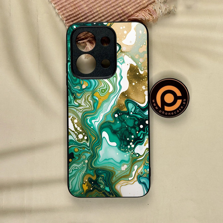 Xiaomi Poco C85 - Liquid Design 8 - Premium Metal Printed Soft Bumper Shock Proof Case