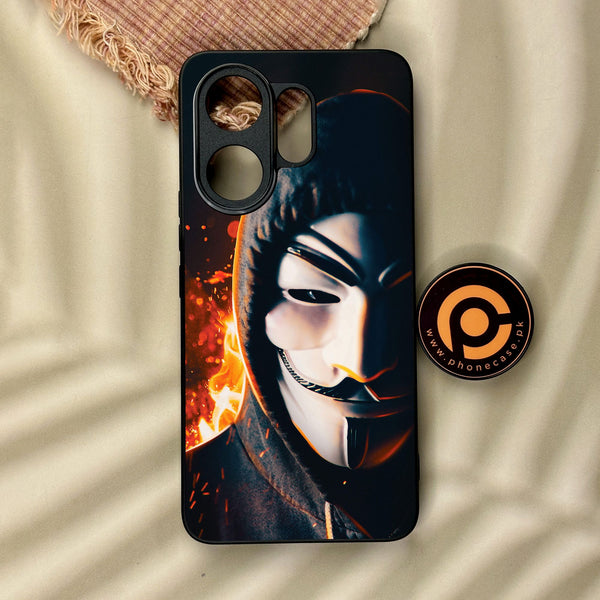 Vivo V60 - Anonymous 2.0 Design 6 - Premium Metal Printed Soft Bumper Shock Proof Case