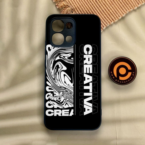 Oppo A6 Pro - Creative - Premium Metal Printed Soft Bumper Shock Proof Case