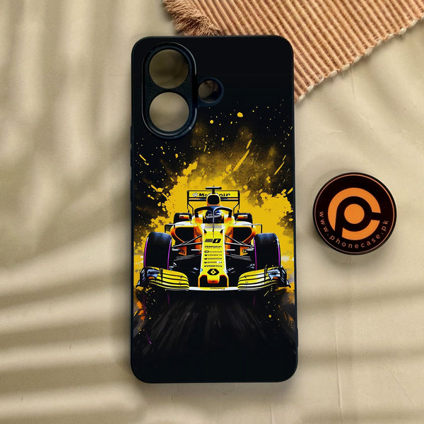 Vivo V60 Lite  - Formula 1 Design 5 - Premium Metal Printed Soft Bumper Shock Proof Case