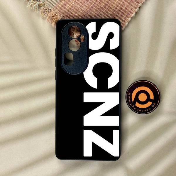 Oppo Reno 10 Pro Plus - Scnz - Premium Metal Printed Soft Bumper Shock Proof Case