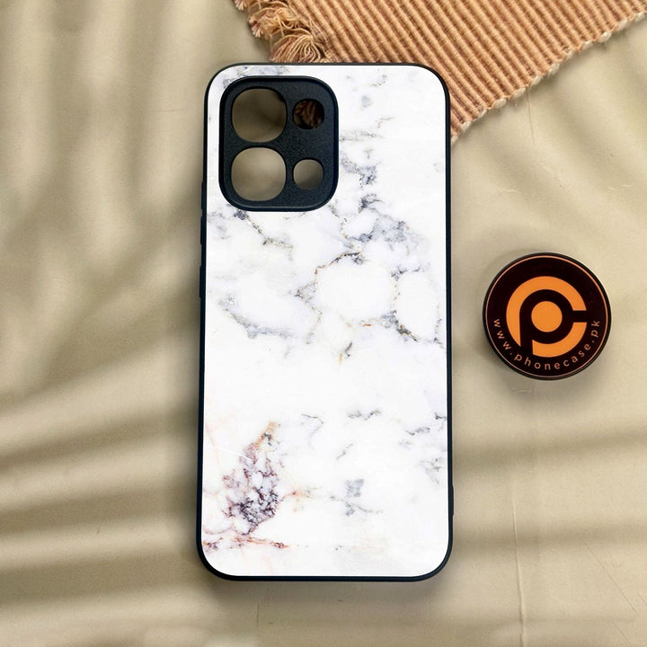 Oppo A6 Pro - White Design 3 - Premium Metal Printed Soft Bumper Shock Proof Case