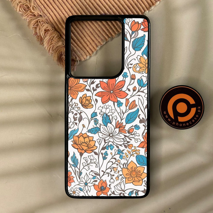 Motorola Edge 2025 - Floral Series Design 9 - Premium Metal Printed Soft Bumper Shock Proof Case