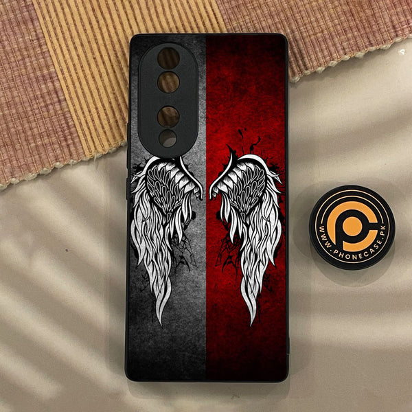 Huawei Honor 70 - Angel Wings Design 2 - Premium Metal Printed Soft Bumper Shock Proof Case