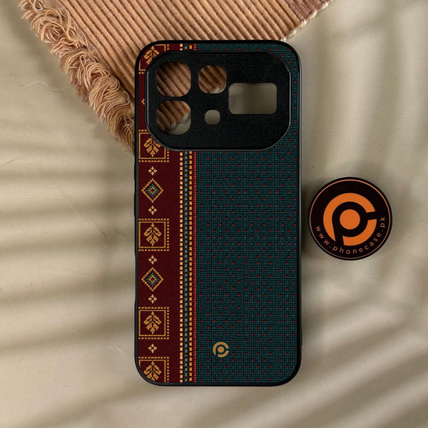 Infinix Note 60 Pro - Classic Weave Design 11 - Premium Metal Printed Soft Bumper Shock Proof Case