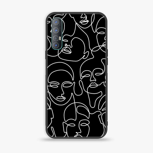 Oppo Reno 3 Pro 5g - Girls Line Design 10 - Premium Printed Glass soft Bumper shock Proof Case CS-22870