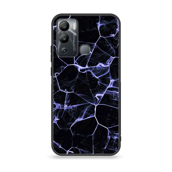 Infinix Hot 12 Play - Black Marble  Design 10 - Premium Metal Printed soft Bumper shock Proof Case CS-29794