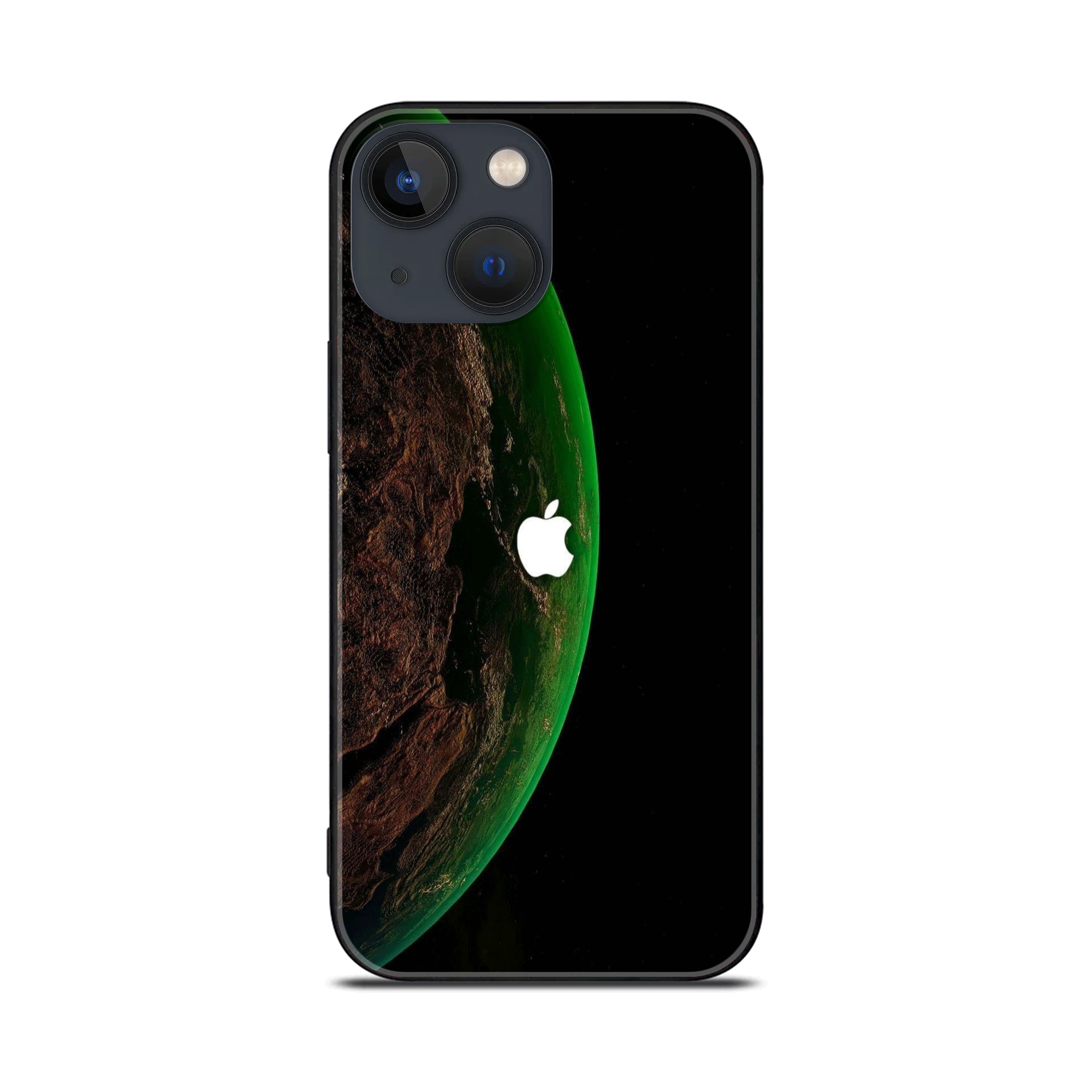 iPhone 13 - Apple logo Series - Premium Printed Glass soft Bumper shock Proof Case