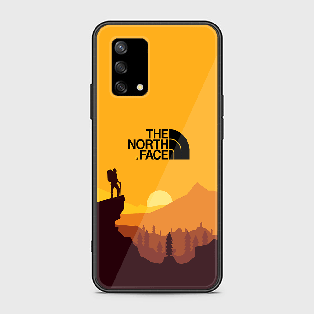 Oppo F19 - The North Face Series - Premium Printed Glass soft Bumper shock Proof Case