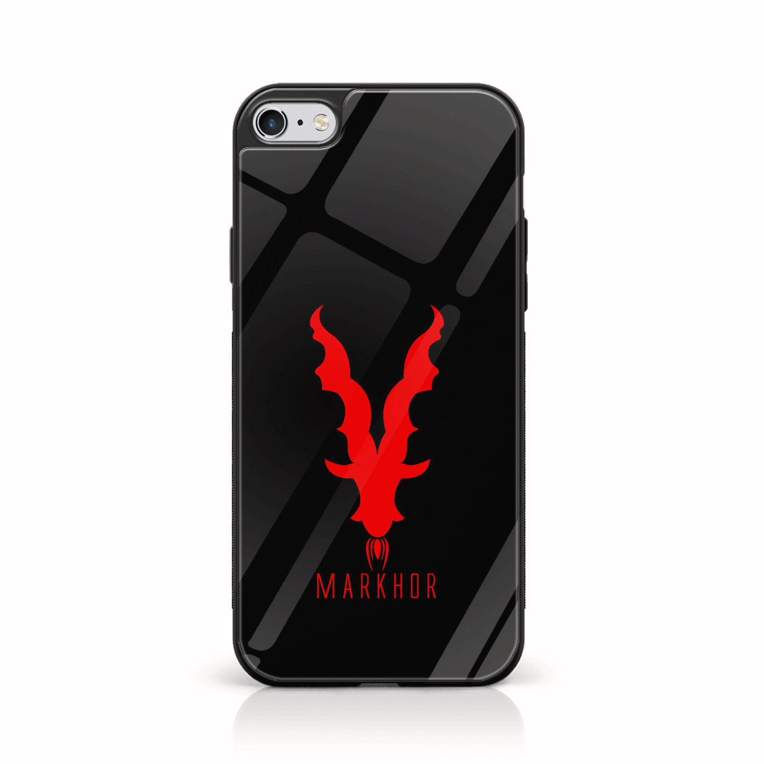 iPhone 6Plus/6sPlus  - Markhor Series - Premium Printed Glass soft Bumper shock Proof Case