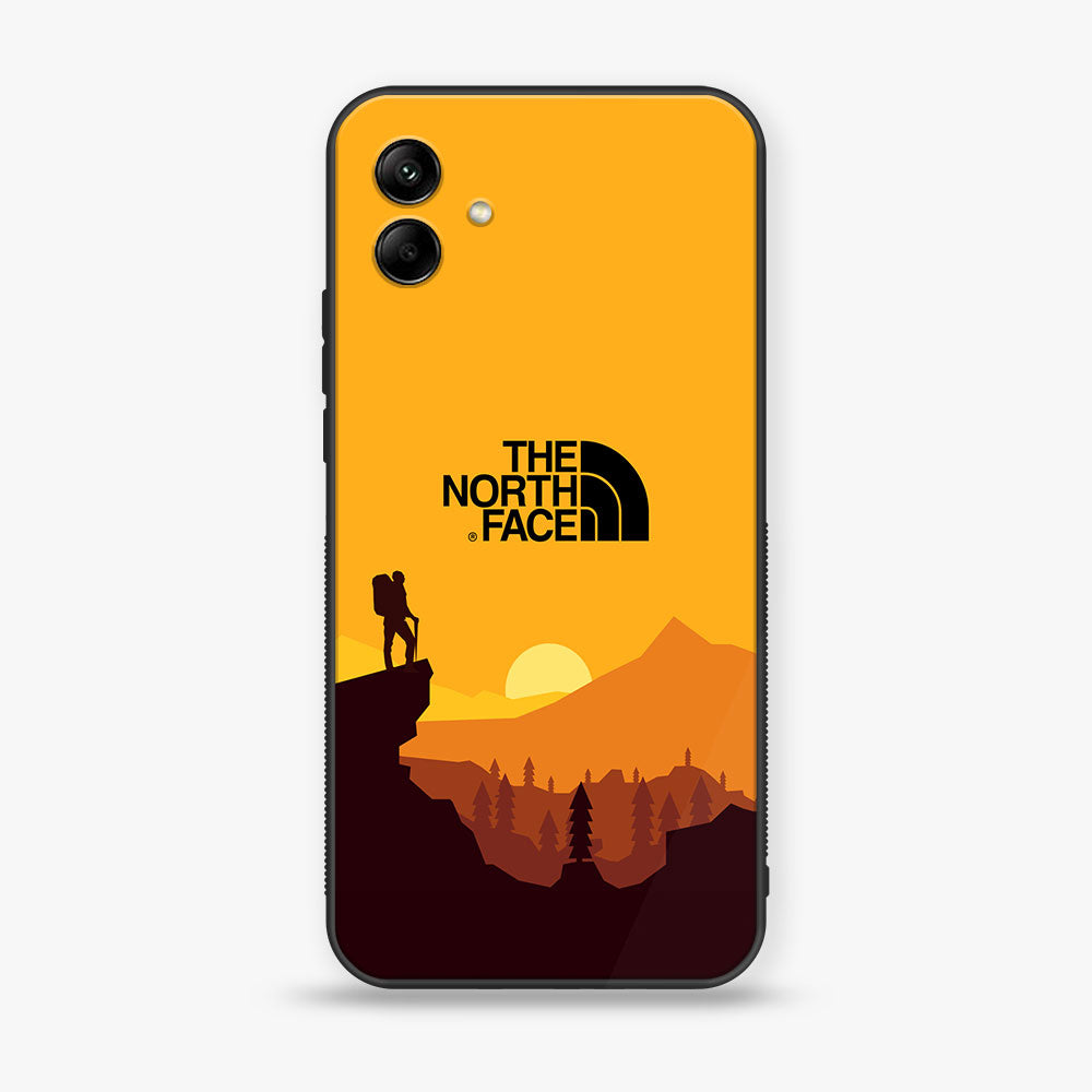 Samsung Galaxy A04 - The North Face Series - Premium Printed Glass soft Bumper shock Proof Case